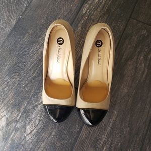 Nude colored pumps